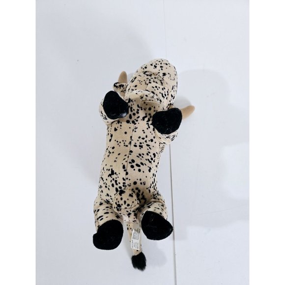 CURTO TOY Bull Cow Tan Black Spotted Stuffed Animal Plush Toy Smooth Operator - Picture 7 of 11